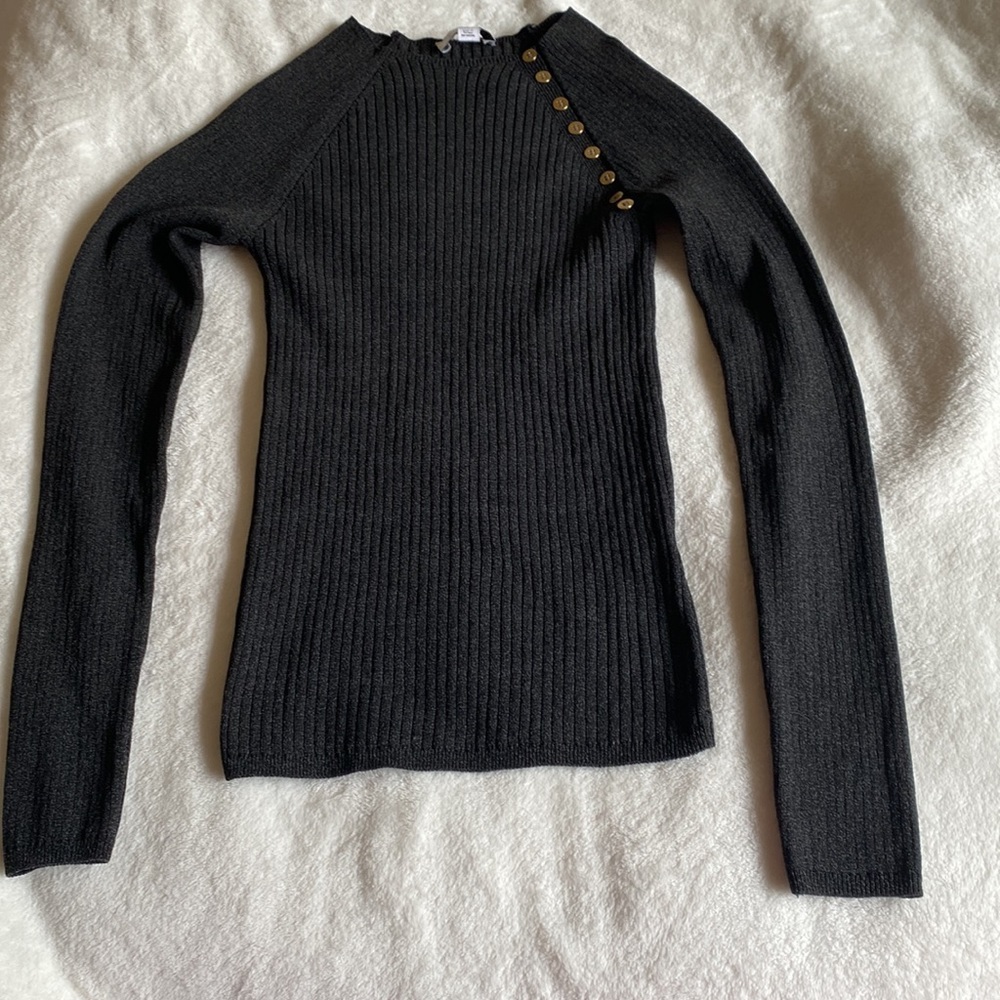 Topshop Boatneck Ribbed Sweater